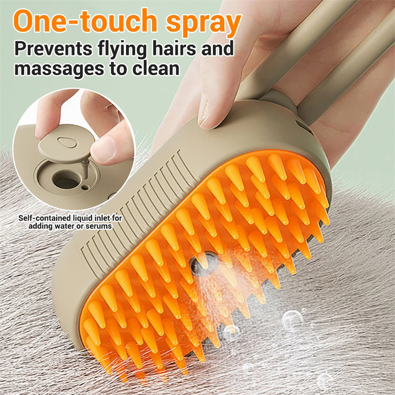 3 In 1 Electric Pet Massage Steam Brush Spray . - Image 3