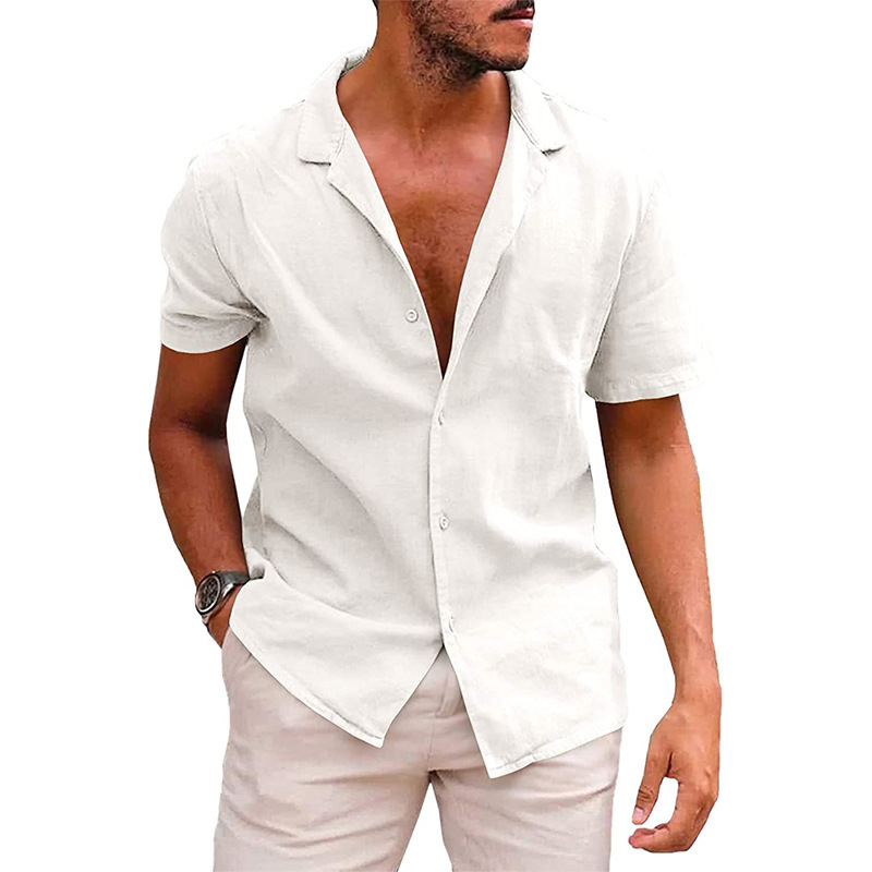 Men's Short Sleeve Summer Beach Shirt - Image 5