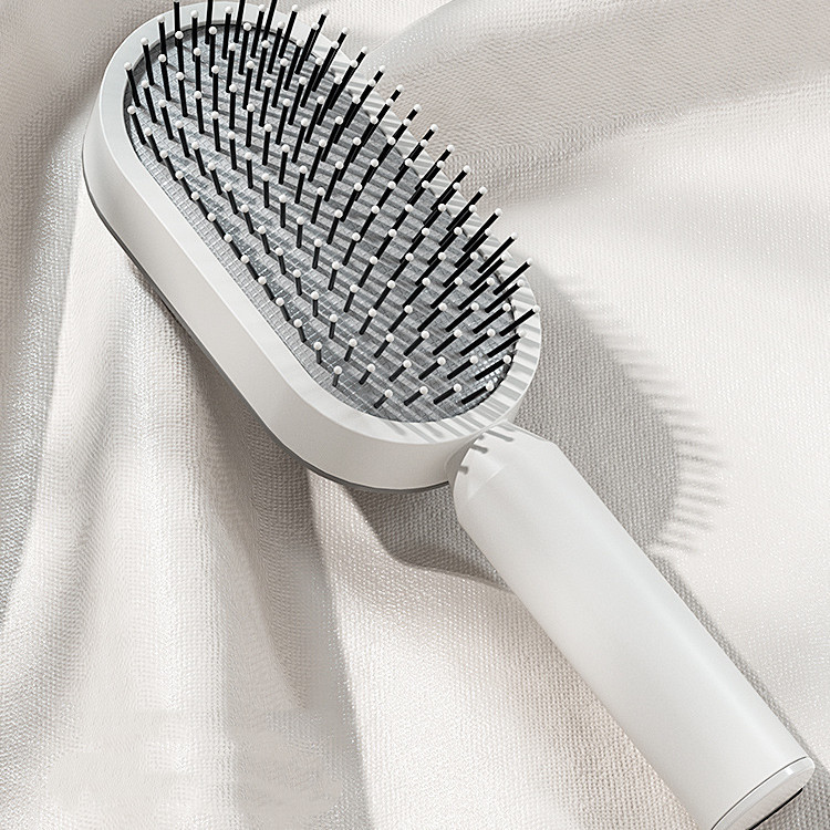 Self Cleaning & Scalp Massage Anti-Static Hairbrush - Image 3