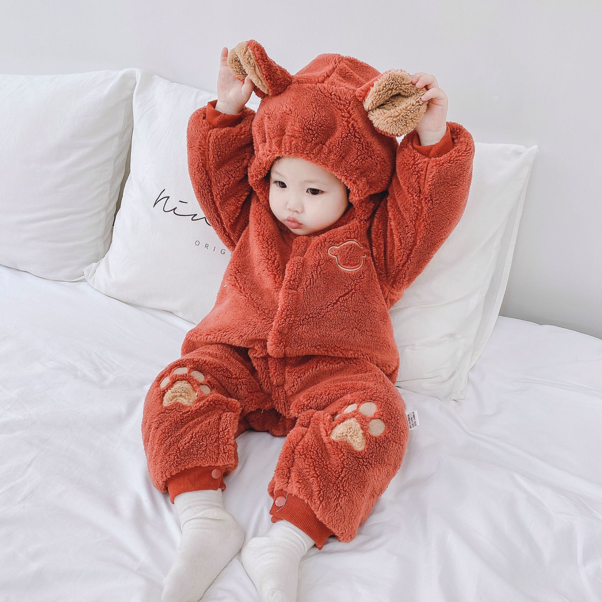 Newborn Baby's Romper Quilted Outfit