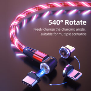 540° Rotate Luminous Magnetic Cable