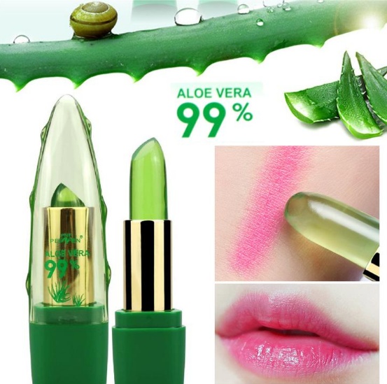 Moisturizing & Anti-drying Aloe Vera Color Changing Lipstick .