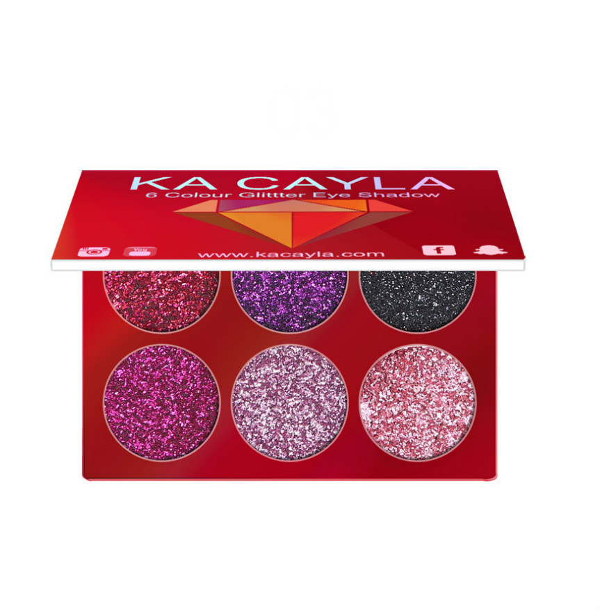 6-color Diamond Sequins Eye Shadow Tray - Image 3