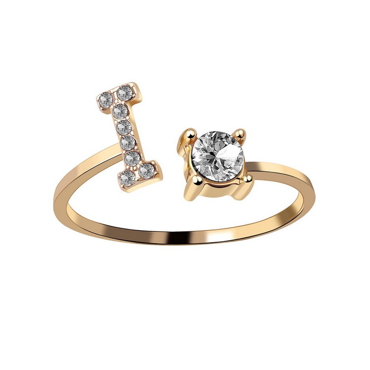Elegant New Design Adjustable 26 Initial Letter Ring For Women - Image 5