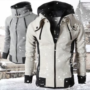 Men's Casual Slim-Fit Sweatshirt Hooded Jacket.