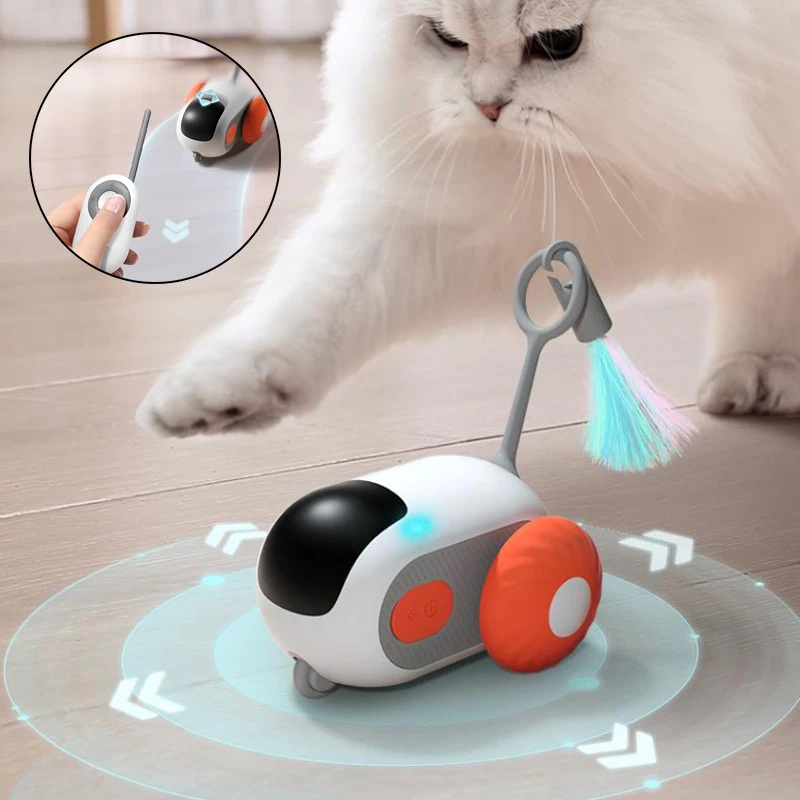 Remote Control Interactive Pet Car Toy.