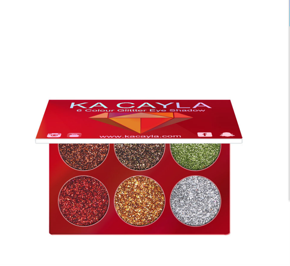 6-color Diamond Sequins Eye Shadow Tray - Image 4