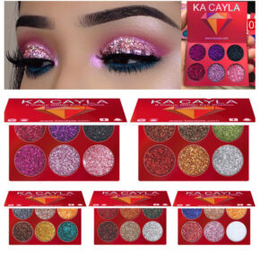 6-color Diamond Sequins Eye Shadow Tray