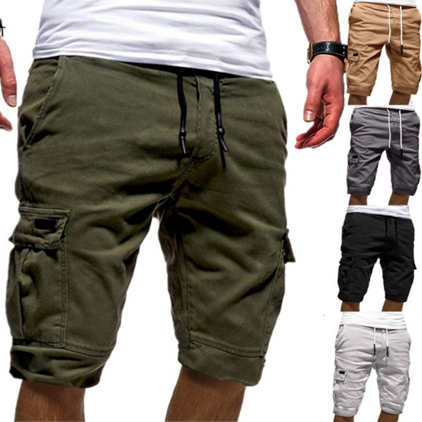 Men Casual Jogger Sports Cargo Shorts .