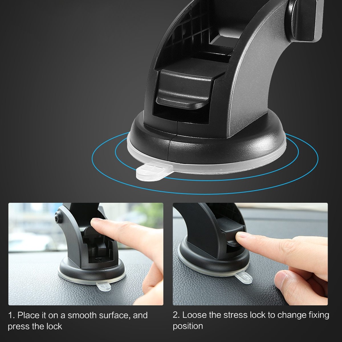 Telescopic Long Rod Car Phone Holder (Suction Cup Type) - Image 5