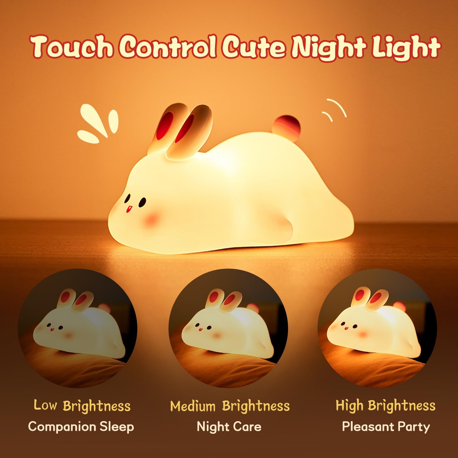 Squishy Bunny LED Night Light