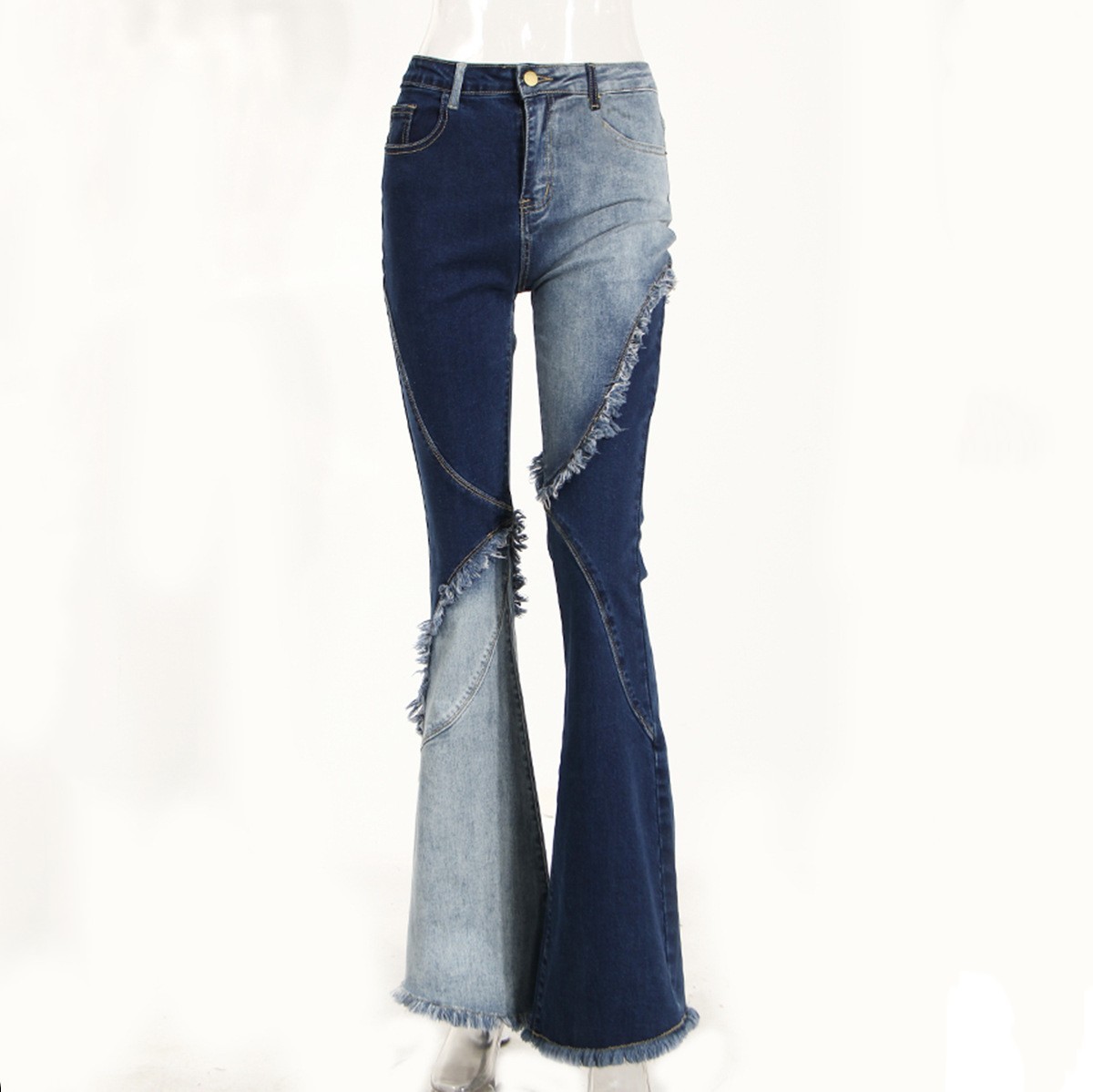 Denim Fabric High Waistline Jeans - Image 3