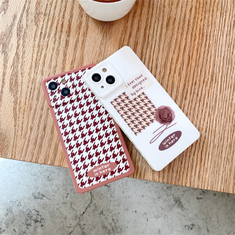 Houndstooth English Signed Mobile Phone Case - Image 4