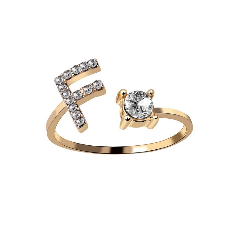 Elegant New Design Adjustable 26 Initial Letter Ring For Women - Image 6