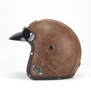Four Seasons Retro Semi-covered Leather Helmet