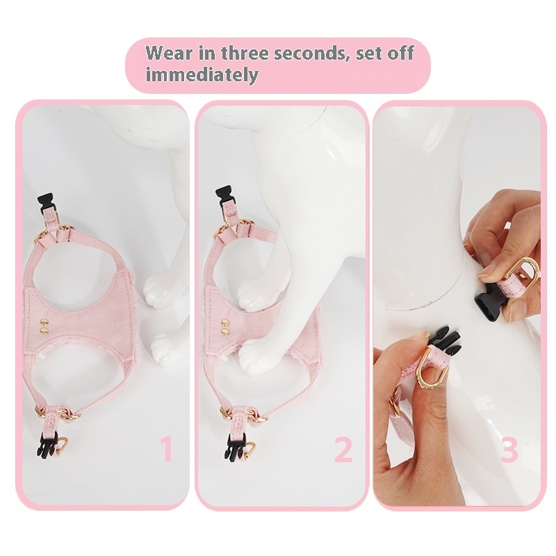 Dog Fleece Chest Strap + Leash - Image 3