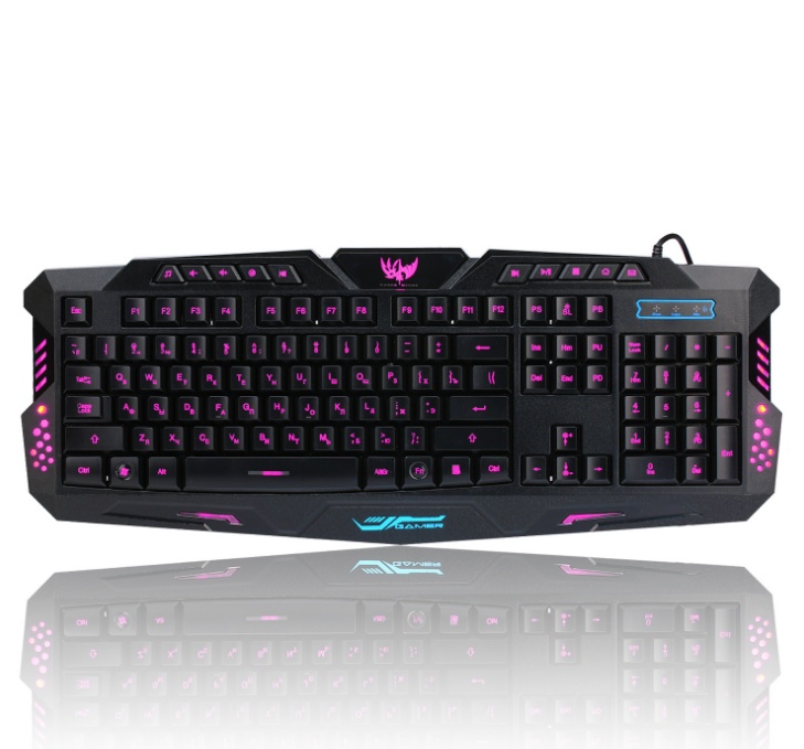 J10 tricolor backlight wired gaming keyboard + mouse - Image 3