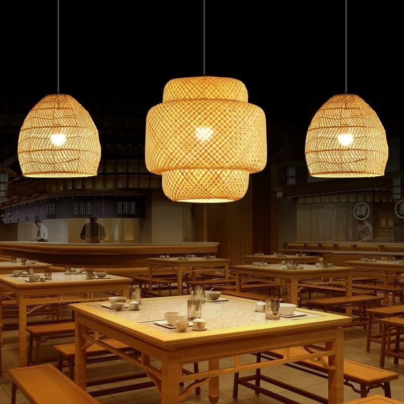 Bamboo-woven Pendant Lamp. - Image 4