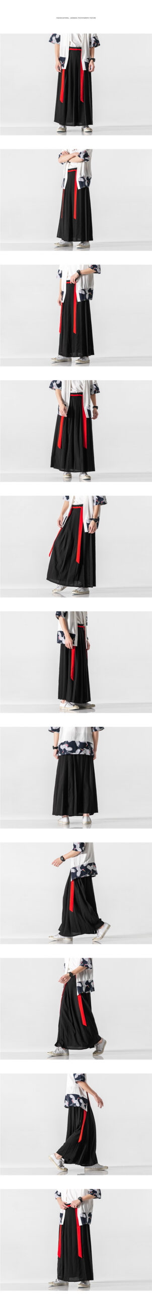 Chinese Style Sackcloth Horse Line Skirt - Image 6