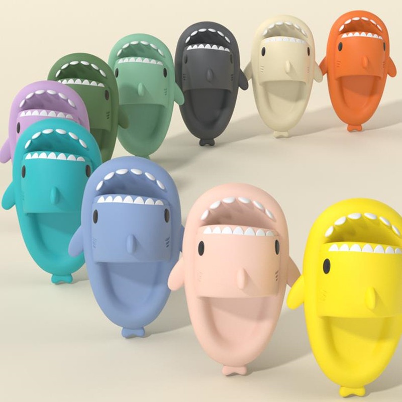 Cartoon Shark Couple Slippers