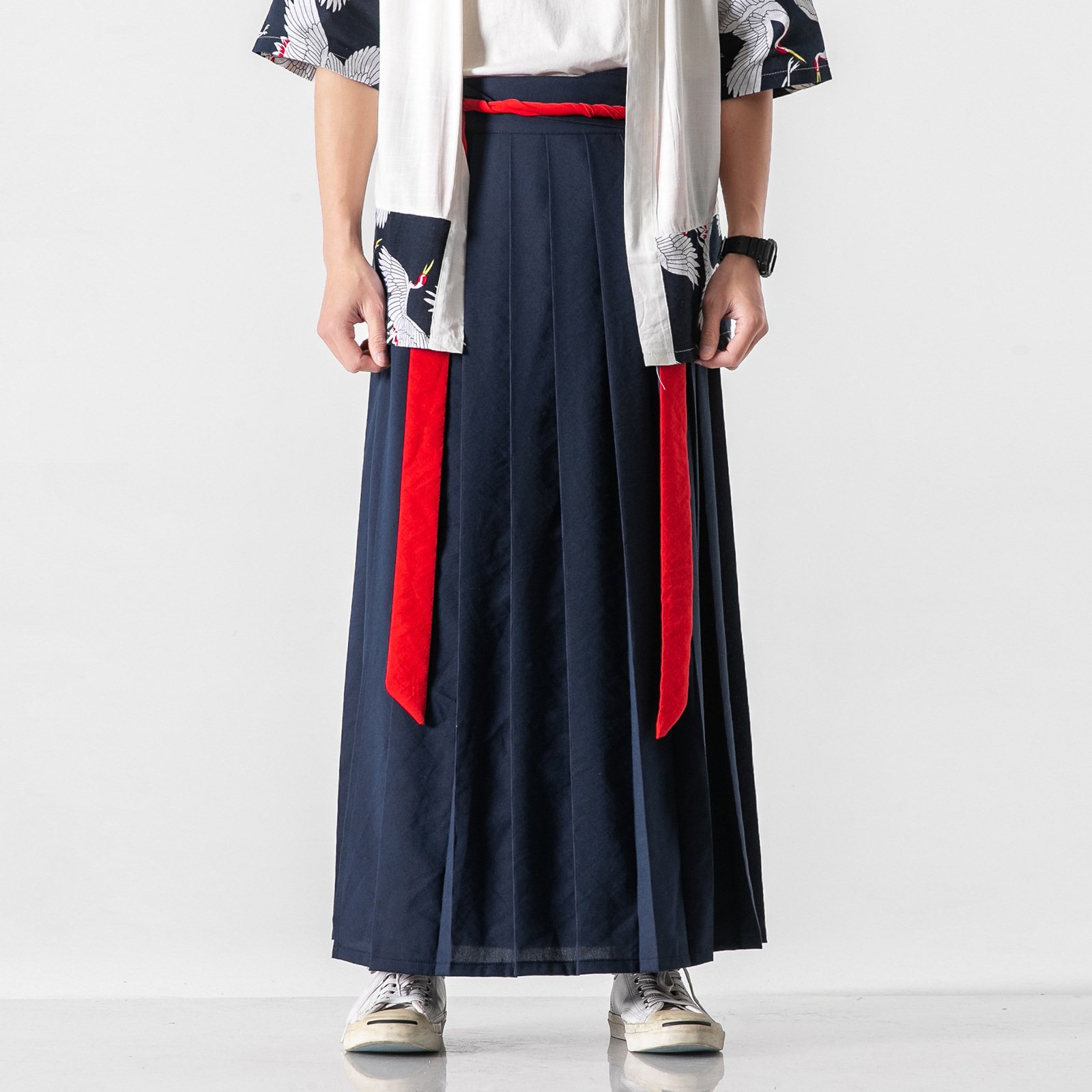 Chinese Style Sackcloth Horse Line Skirt - Image 8