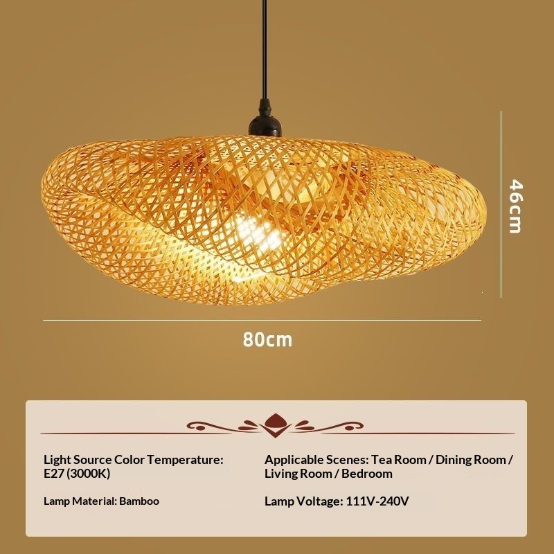 Bamboo-woven Pendant Lamp. - Image 6
