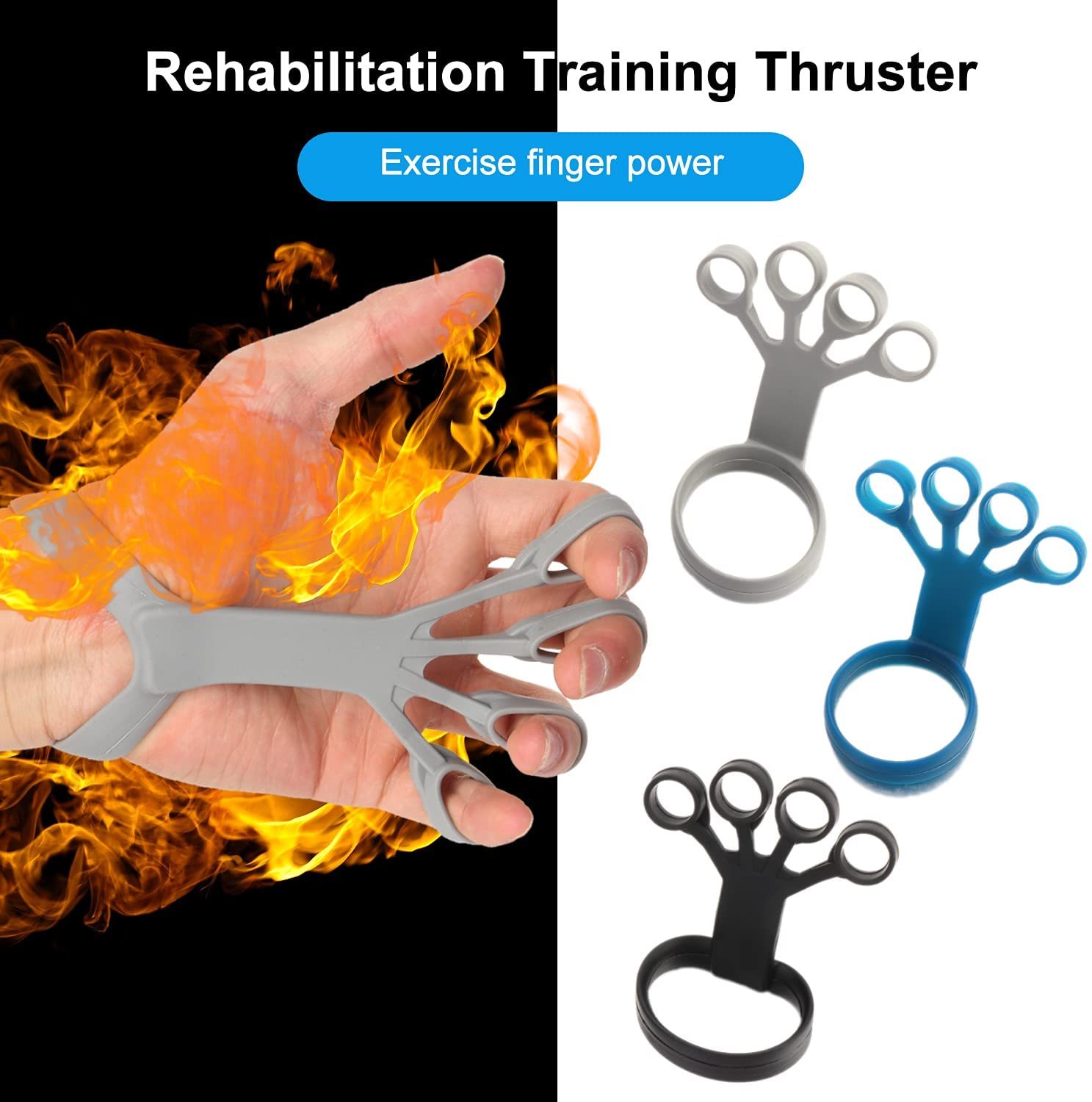 Silicone Grip Finger Exercise Stretcher Device.