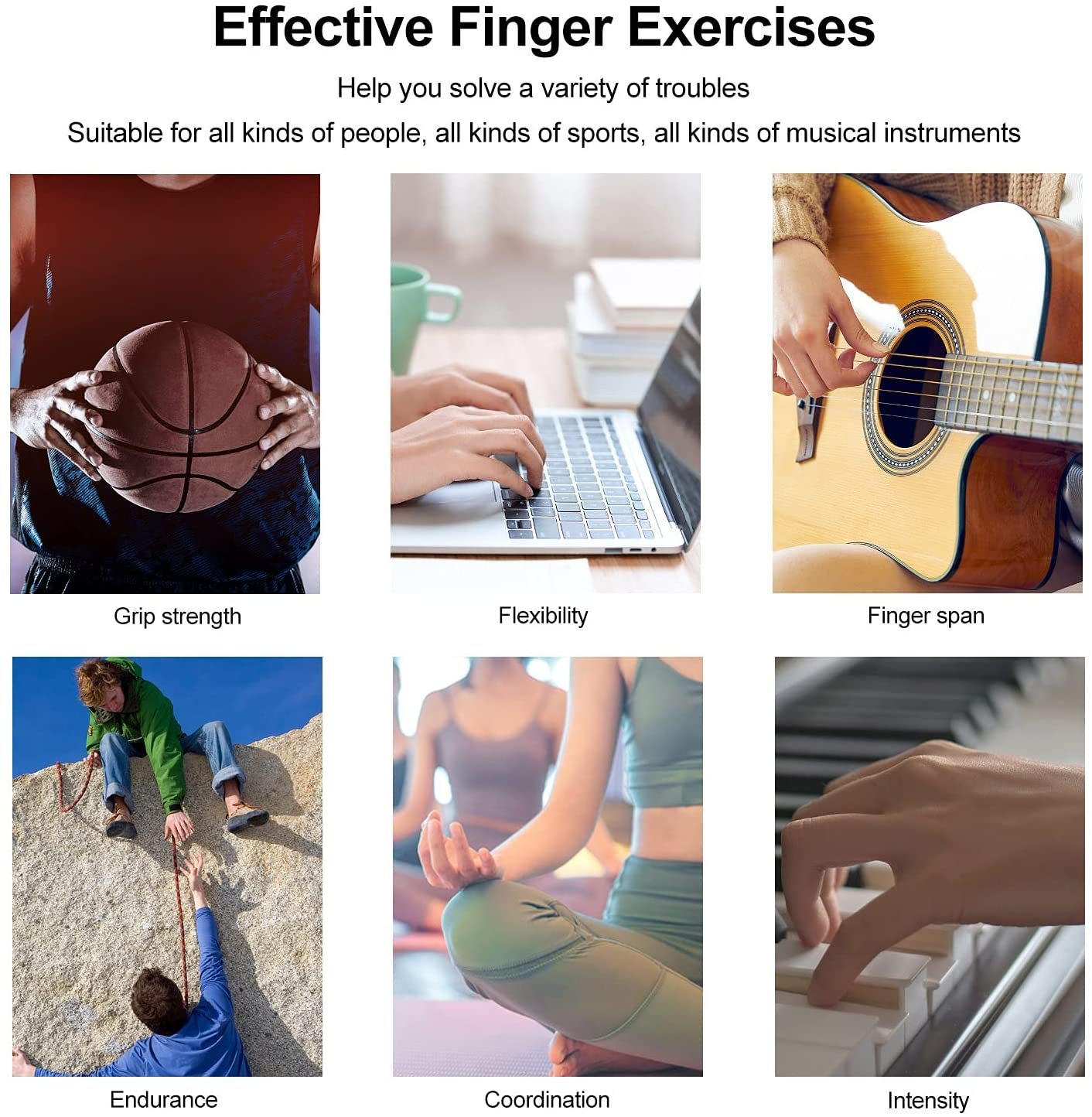 Silicone Grip Finger Exercise Stretcher Device. - Image 3