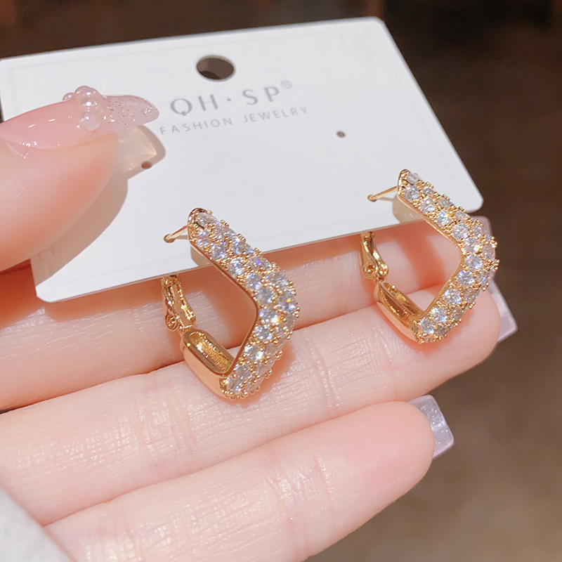 Brass Earrings with 18k Real Gold Plating - Image 5