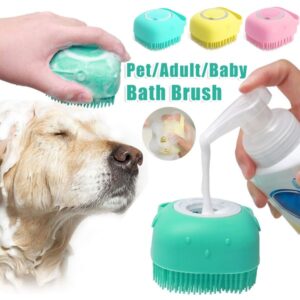 Silicone Pet Bathing Massage Gloves brush