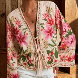 Floral-Print Resort Women's Cardigan
