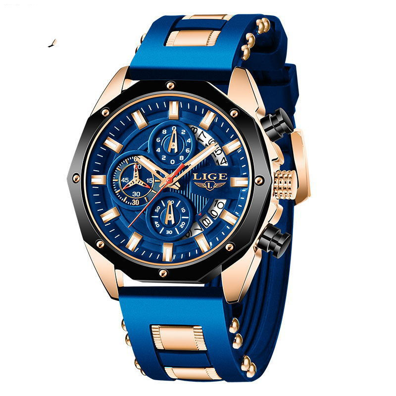 Men's Silicone Waterproof sport Watch
