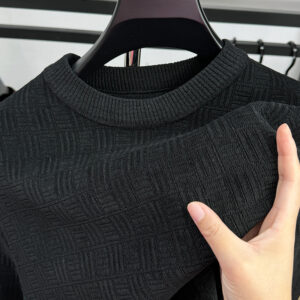 Warm Leisure Round Neck Men's Top