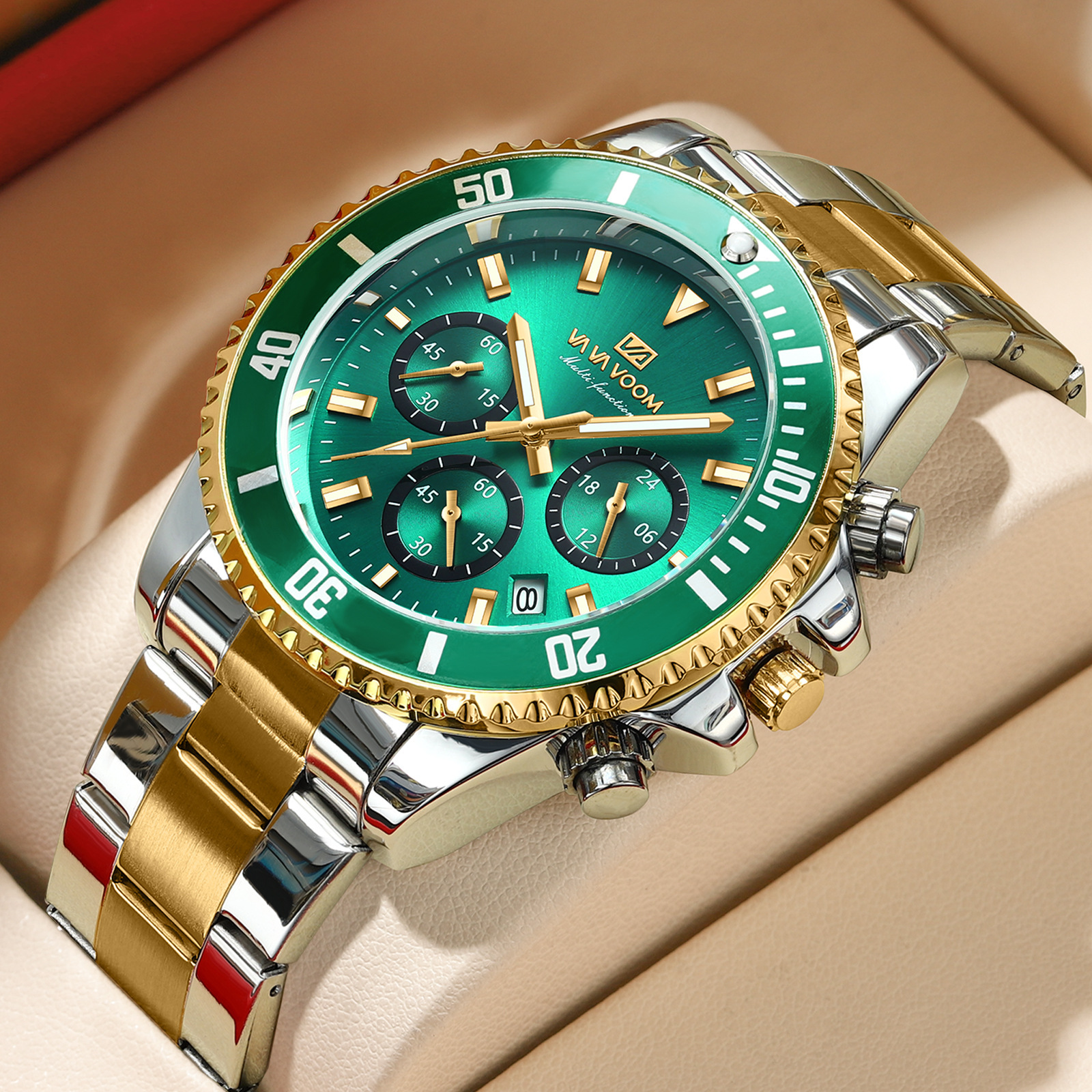 Three-eye Quartz Waterproof Watch