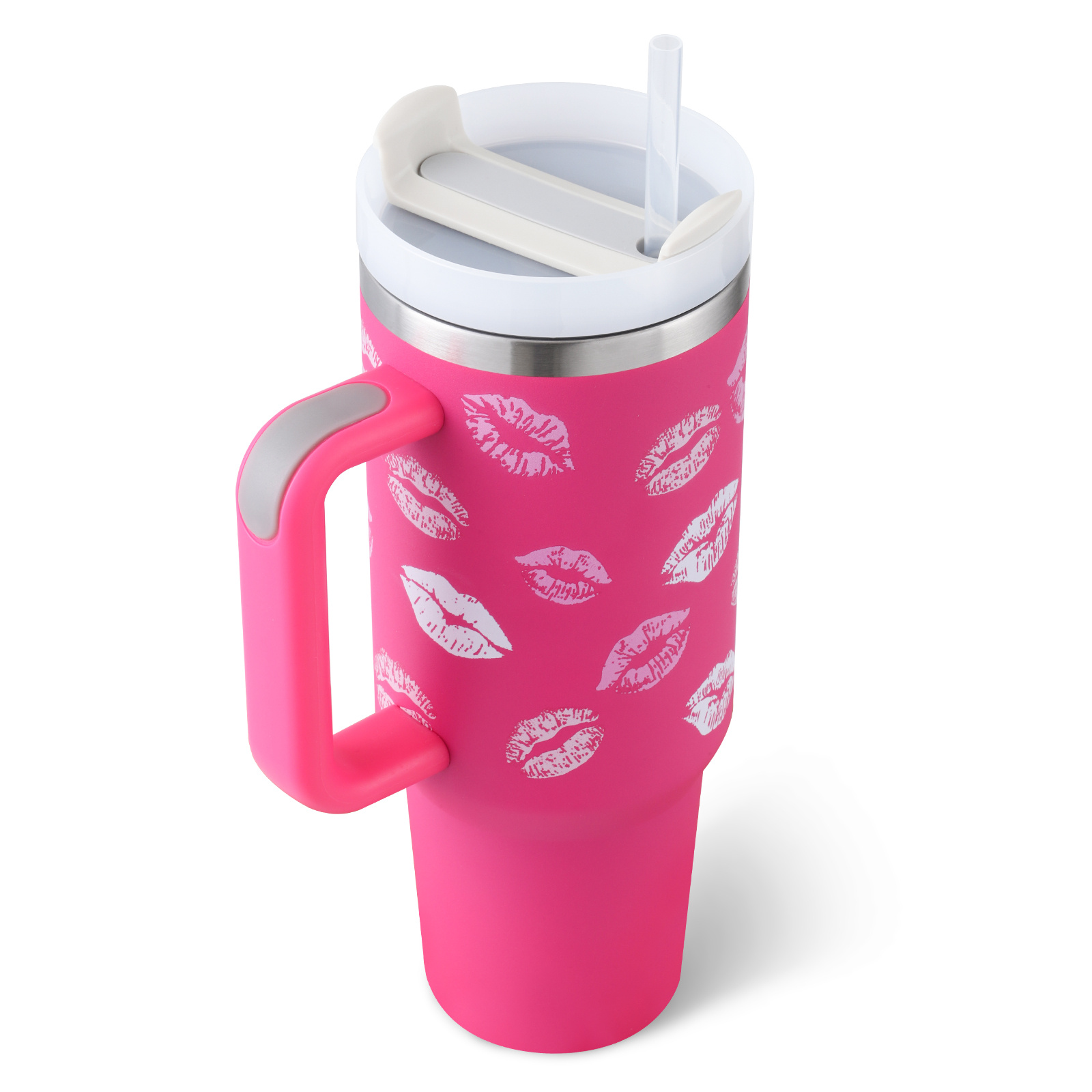 40 Oz Tumbler With Straw Insulated Handle. - Image 8