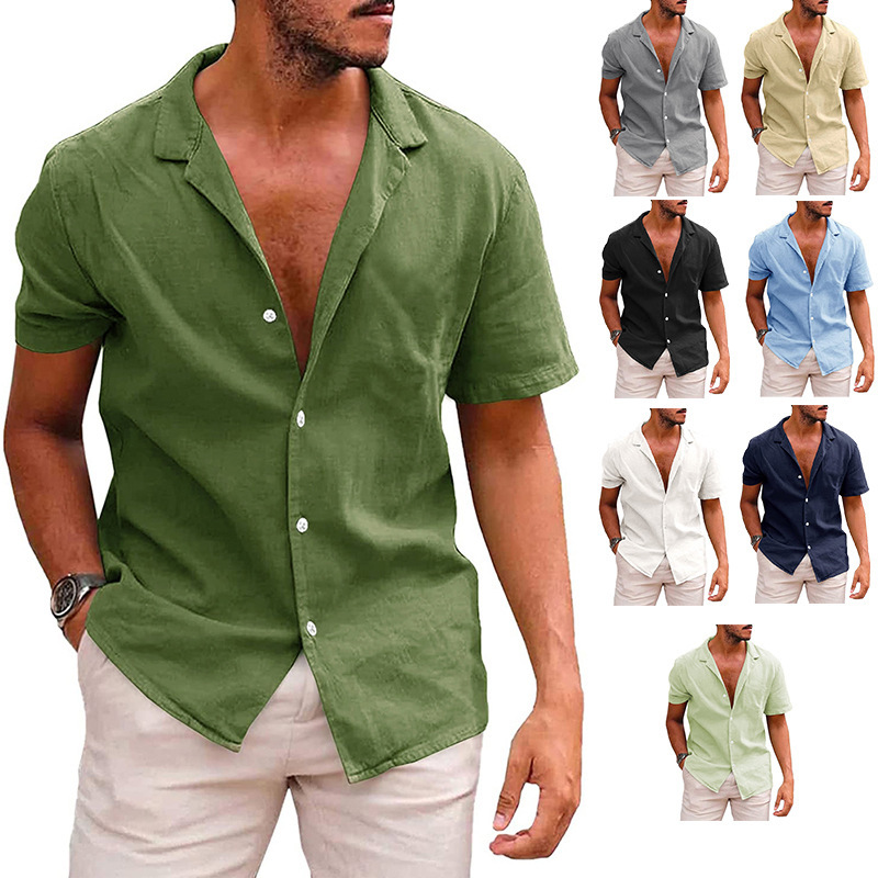Men's Short Sleeve Summer Beach Shirt