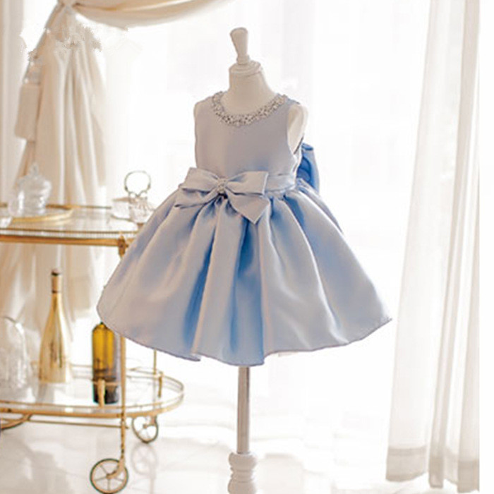 Children's Pettiskirt Banquet Blue Dress
