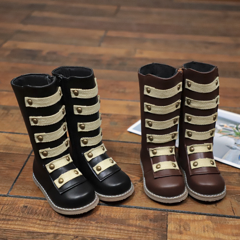 Children's New Rivet Long Martin Boots