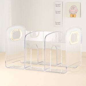 Transparent 3 compartments bookshelf