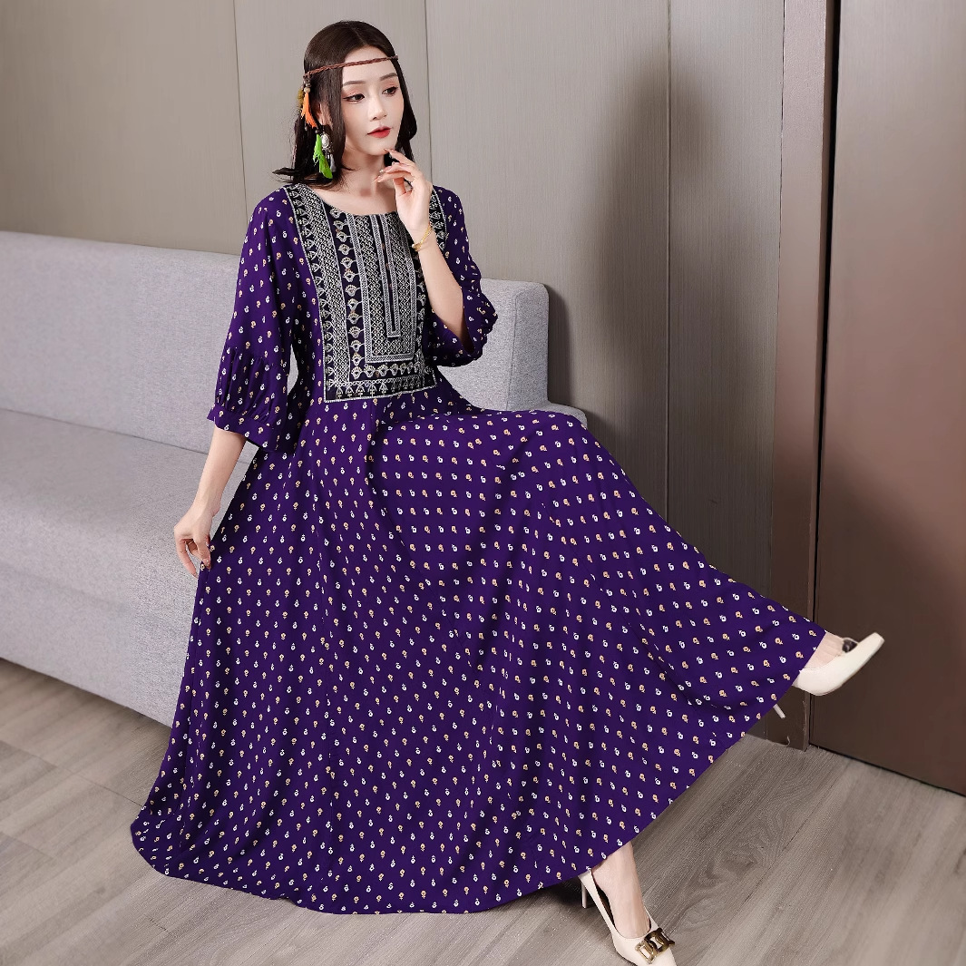 Large Swing Bohemian Style Dress - Image 5