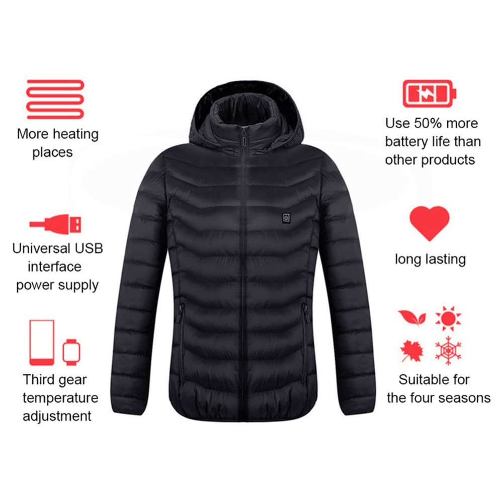 Zip-up Winter Heated Jacket Vest For Men - Image 7