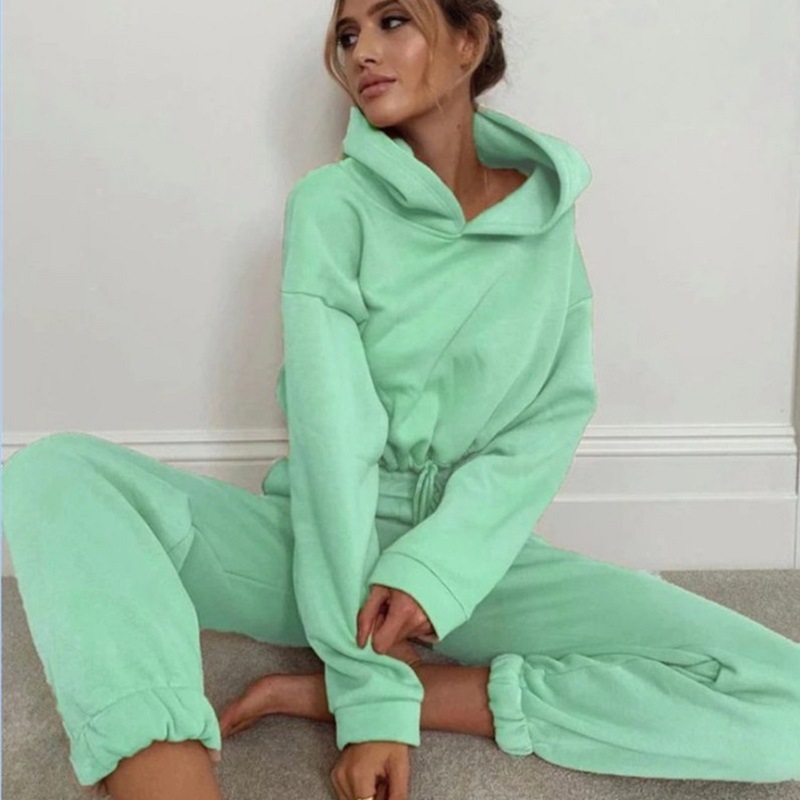 2 Piece Sexy Long Sleeve Sweatsuits Tracksuits For women - Image 4