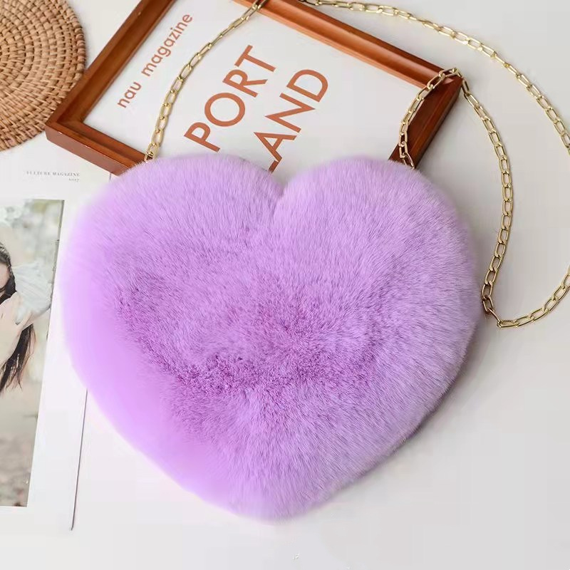 Plush Shoulder Love Bags For Women - Image 9