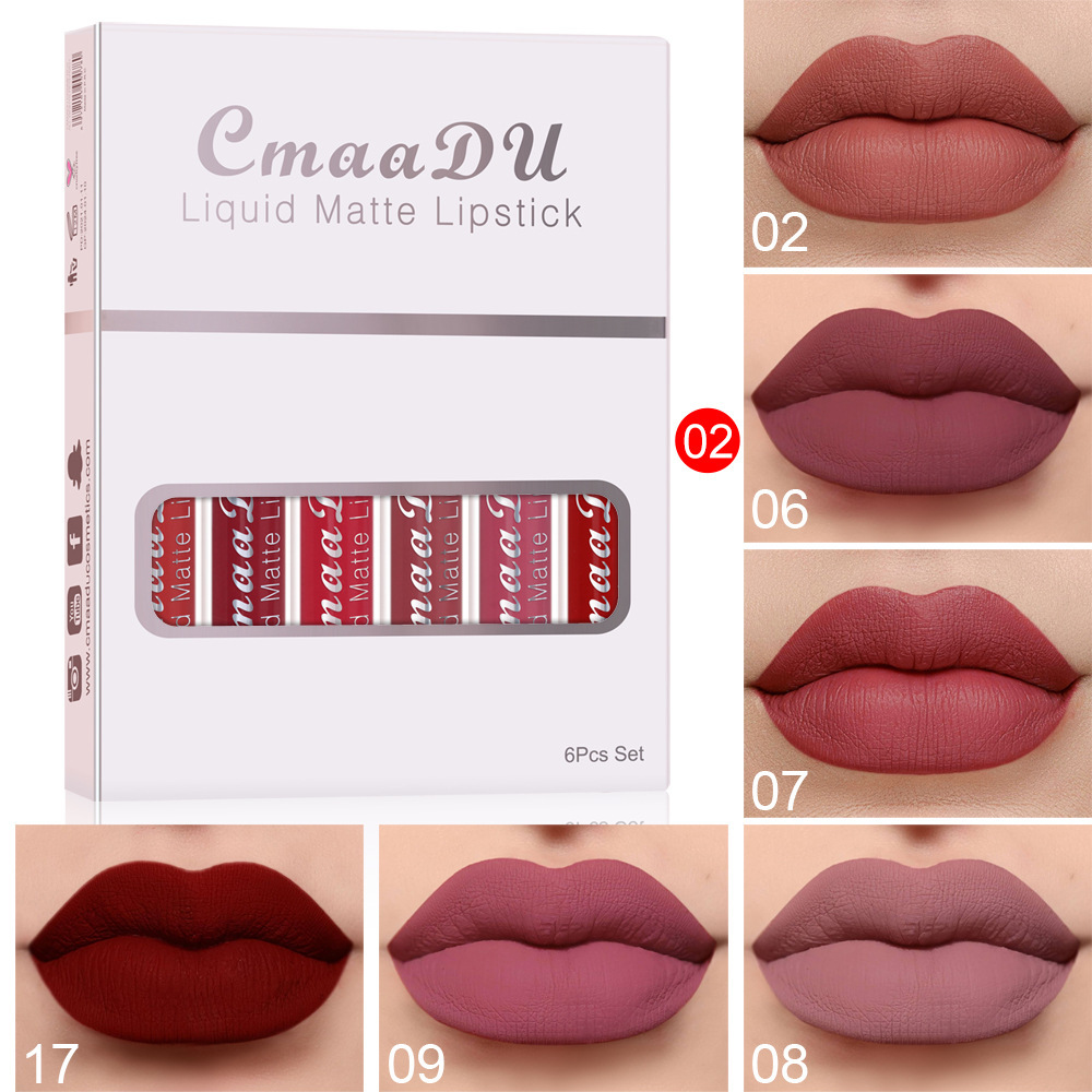 6 Boxes Of Matte Non-stick Waterproof Lipstick - Image 5