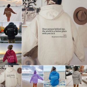 Trendy Unisex Letter Printed Kangaroo Pocket Hoodie