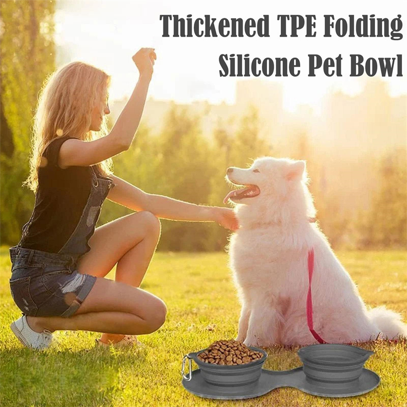 Foldable Double Pet Feeding Bowl . - Image 7