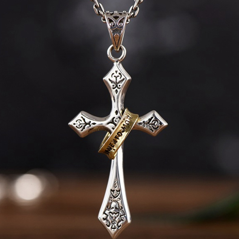 Men's Vintage Cross Necklace.