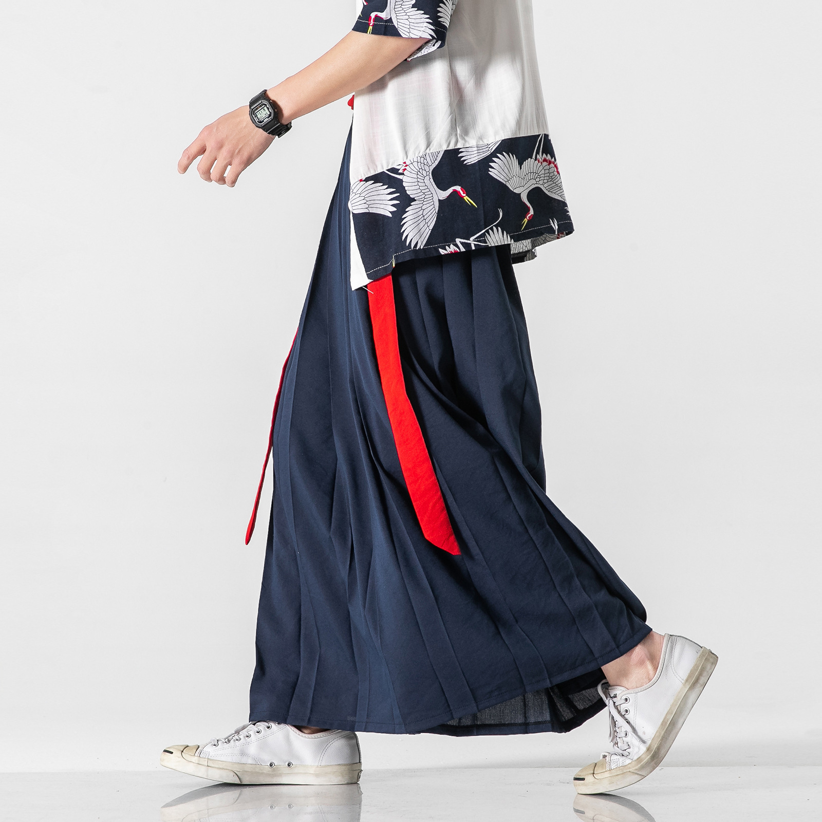 Chinese Style Sackcloth Horse Line Skirt - Image 5