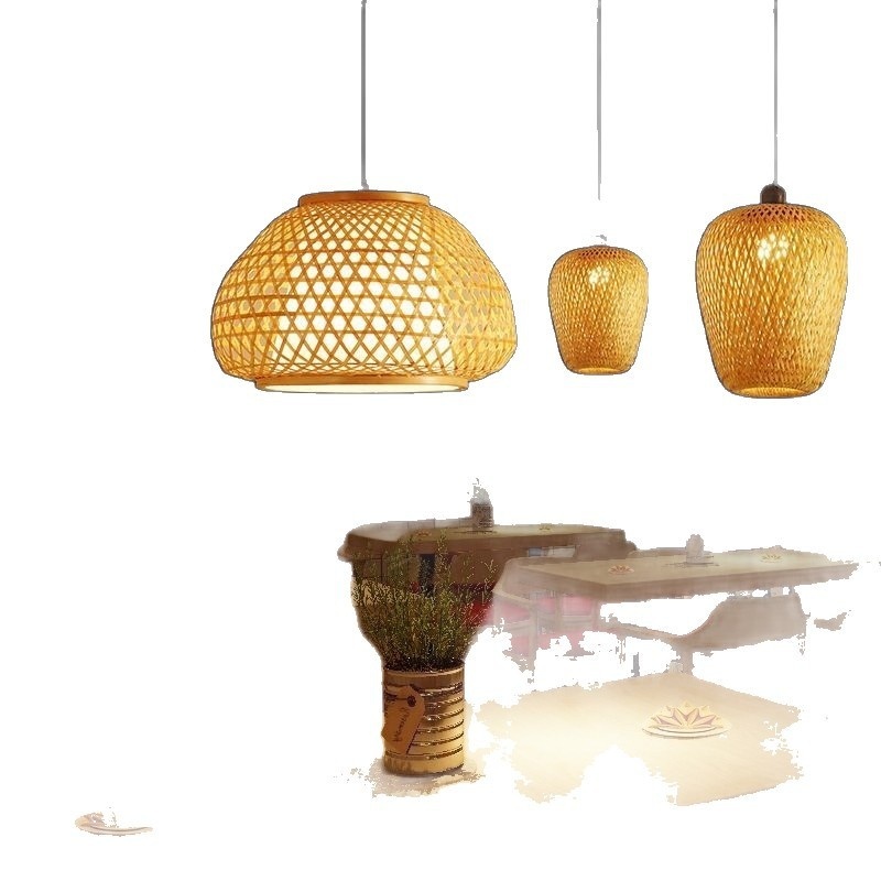Bamboo-woven Pendant Lamp. - Image 3