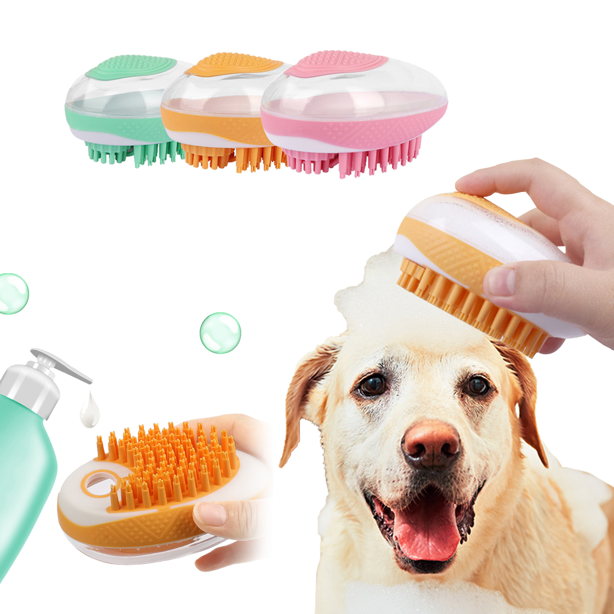 2-in-1 Pet SPA Massage Silicone Soft Comb